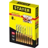 STAYER Wood Master, 8 предм., набор ручных резцов по дереву, Professional (1836)
