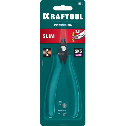 KRAFTOOL Slim, 125 мм, прецизионные бокорезы (220017-4-12)