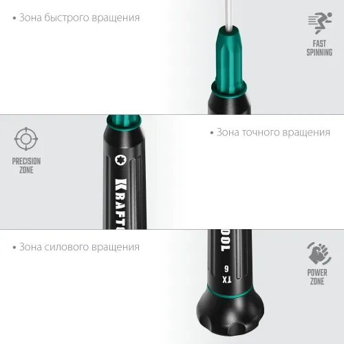 KRAFTOOL Precision TX6, отвертка для точных работ (25684-06)