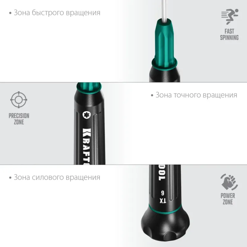 KRAFTOOL Precision TX6, отвертка для точных работ (25684-06)