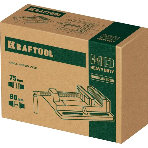 KRAFTOOL 75 мм, станочные сверлильные тиски (32715-75)