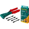 KRAFTOOL Combo2-M6, 2 вида заклёпок, комбинированный литой заклепочник в кейсе (31180)