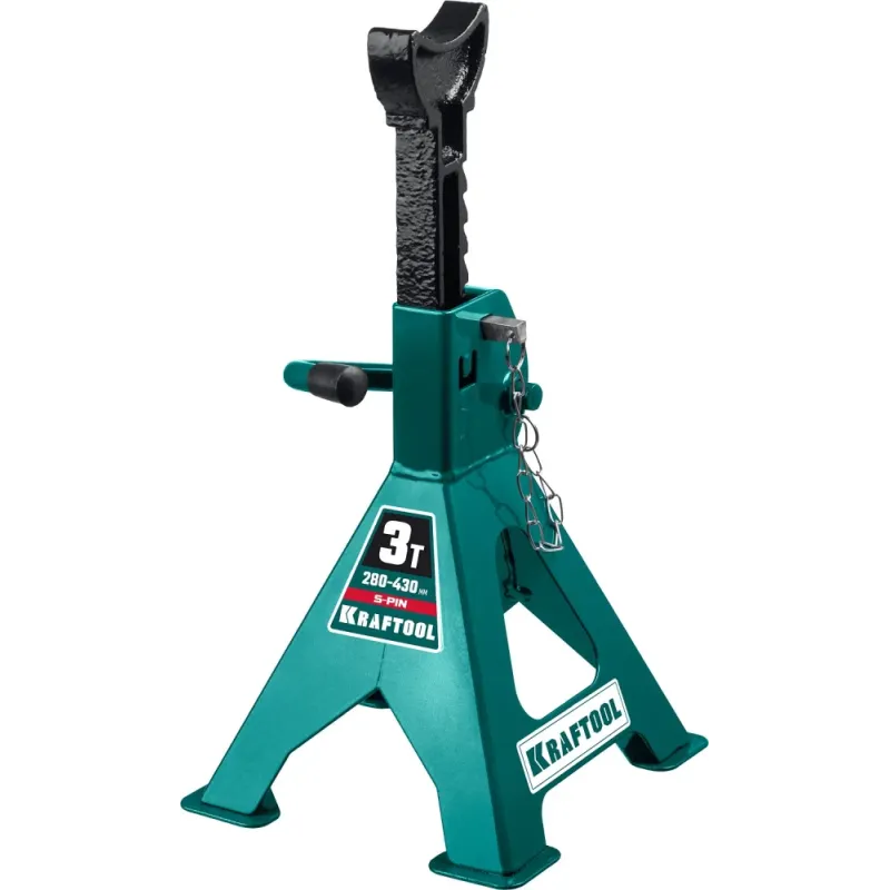 KRAFTOOL S-PIN, 3 т, 290 - 430 мм, усиленная страховочная подставка со штифтом (43465-3)