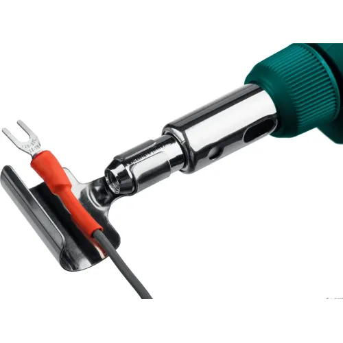 KRAFTOOL SolderGas, 120 K, 30 - 120 Вт, 1300°С, горелка, фен, пьезоподжиг, набор 10 в 1, газовый паяльник (55503-H10)