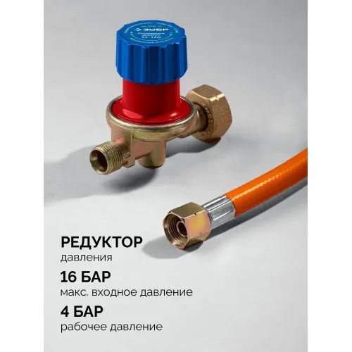 ЗУБР ГП-400Н, 400мм, стаканы 50мм /17мм, шланг 5м, редуктор, пропановая горелка в наборе Профессионал (55545-H5)