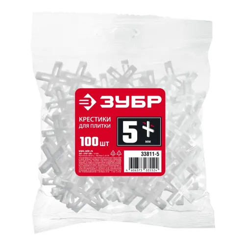 ЗУБР 5 мм, 100 шт, крестики для плитки (33811-5)