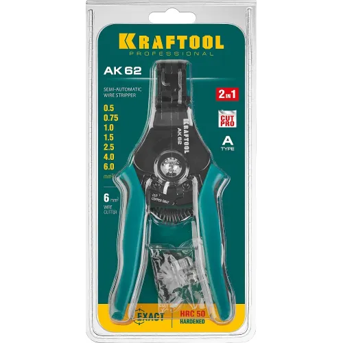 KRAFTOOL АК-62, 0.5 - 6 мм2, полуавтоматический стриппер (22681)