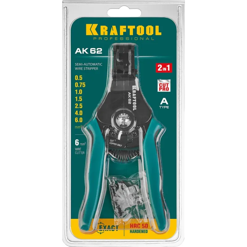 KRAFTOOL АК-62, 0.5 - 6 мм2, полуавтоматический стриппер (22681)