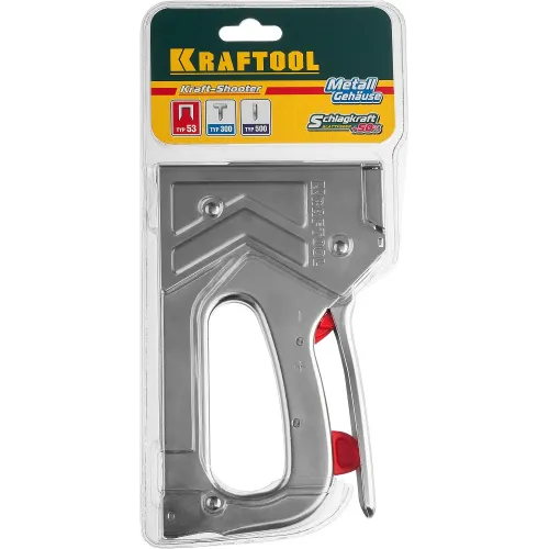 KRAFTOOL EXTREM 53, тип 53 (A/10/JT21) 23GA (6 - 16 мм)/300/500, стальной рессорный степлер (3180)