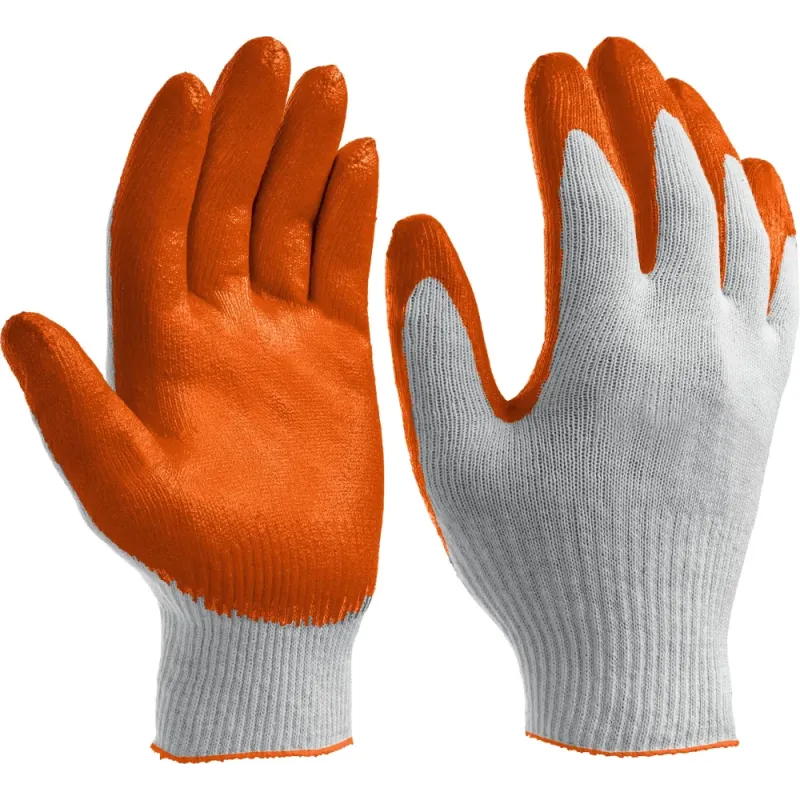 STAYER PROTECT, L-XL, х/б перчатки с одинарным латексным обливом (11408-XL)