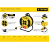 STAYER S-225, ПВС, 2 х 2.5 мм2, 30 м, 3750 Вт, силовой удлинитель на катушке (55070-30)