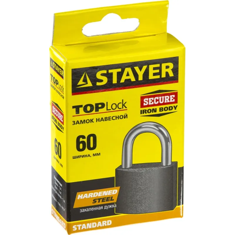 STAYER 60 мм, навесной замок (37160-60)
