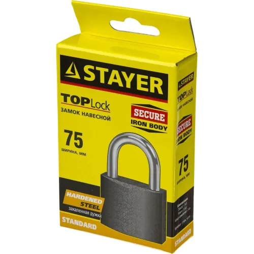 STAYER 75 мм, навесной замок (37160-75)