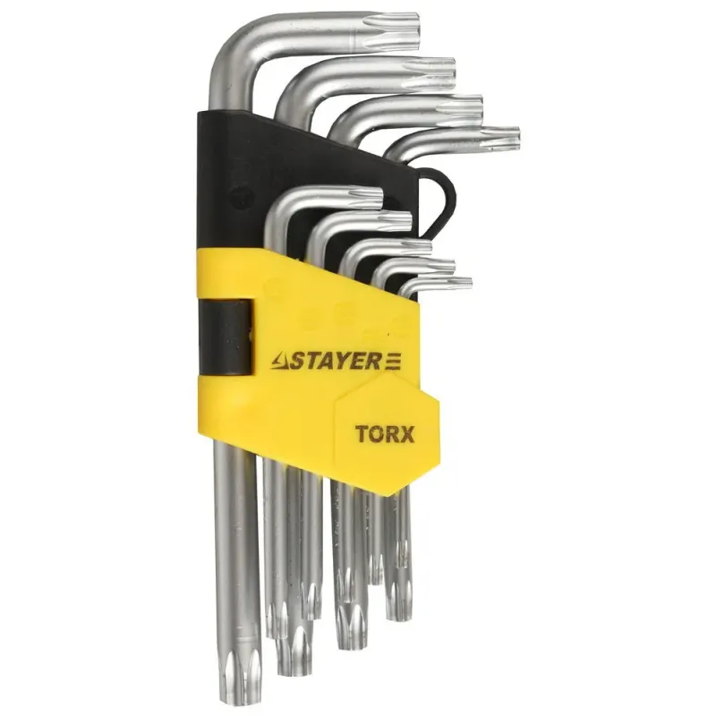 STAYER HERCULES TORX, 9 шт, набор коротких ключей TORX (2743-H9)