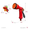GRINDA P-8, 8 режимов, курок сзади, пластиковый, поливочный пистолет (8-427370)