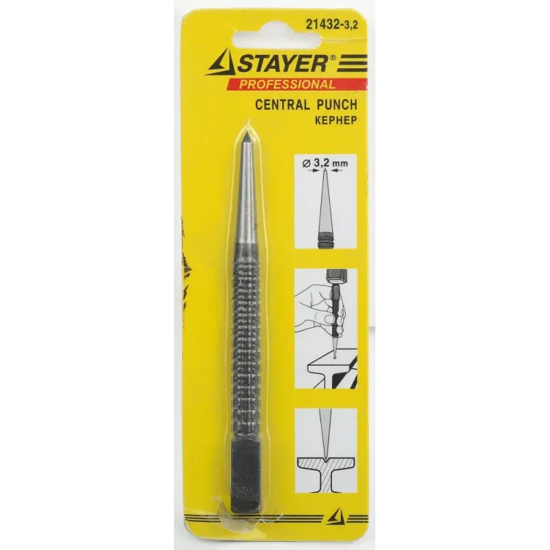 STAYER 100 мм, d 3.2 мм, кернер (21432-3.2)
