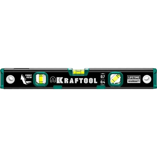 KRAFTOOL 400 мм, усиленный профиль, с зеркальным глазком, магнитный уровень (34785-40)