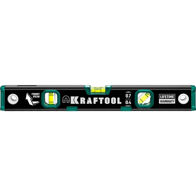 KRAFTOOL 400 мм, усиленный профиль, с зеркальным глазком, магнитный уровень (34785-40)