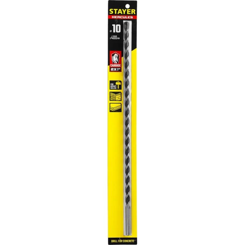 STAYER Hercules, 10 x 400 мм, cверло по бетону, Professional (2915-400-10)