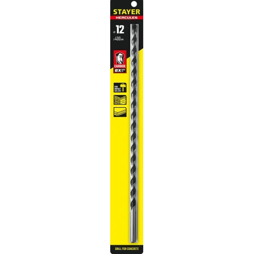 STAYER Hercules, 12 x 400 мм, cверло по бетону, Professional (2915-400-12)