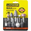STAYER 10 предм., хвостовик d 3.2 / 6.0 мм, набор абразивных минишарошек-насадок (2989-H10)
