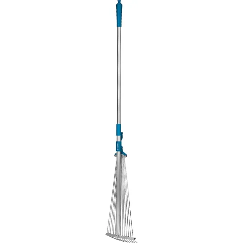 GRINDA PR-50, длина 800 - 1240 мм, ширина 170 - 450 мм, телескопический алюминиевый черенок, регулируемые веерные грабли, PROLine (421868)