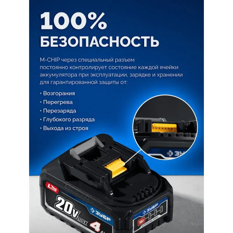 ЗУБР 20 В, адаптер для АКБ LMS под инструмент 20V Max, Профессионал (LMS-T7)
