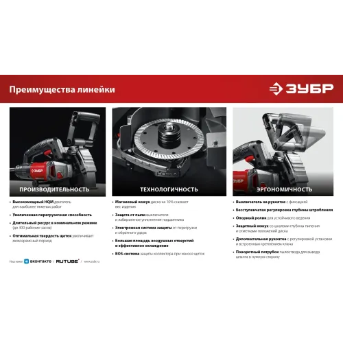 ЗУБР d 125 мм, 1200 Вт, 30 мм, штроборез (бороздодел) (ЗШ-30-1205 Т)