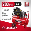 ЗУБР 200 л/мин, 24 л, 1500 Вт, безмаслянный компрессор (КП-200-24)