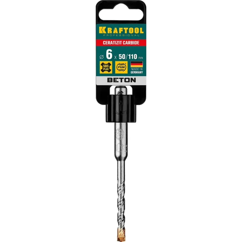 KRAFTOOL Ceratizit Carbide, 6 х 110 мм, SDS-plus бур (29320-110-06)