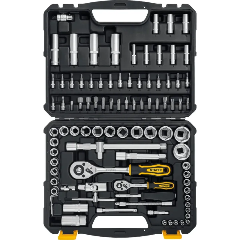 STAYER AUTO 94, 94 предм., (1/2″+1/4″), универсальный набор инструмента, Professional (27760-H94)