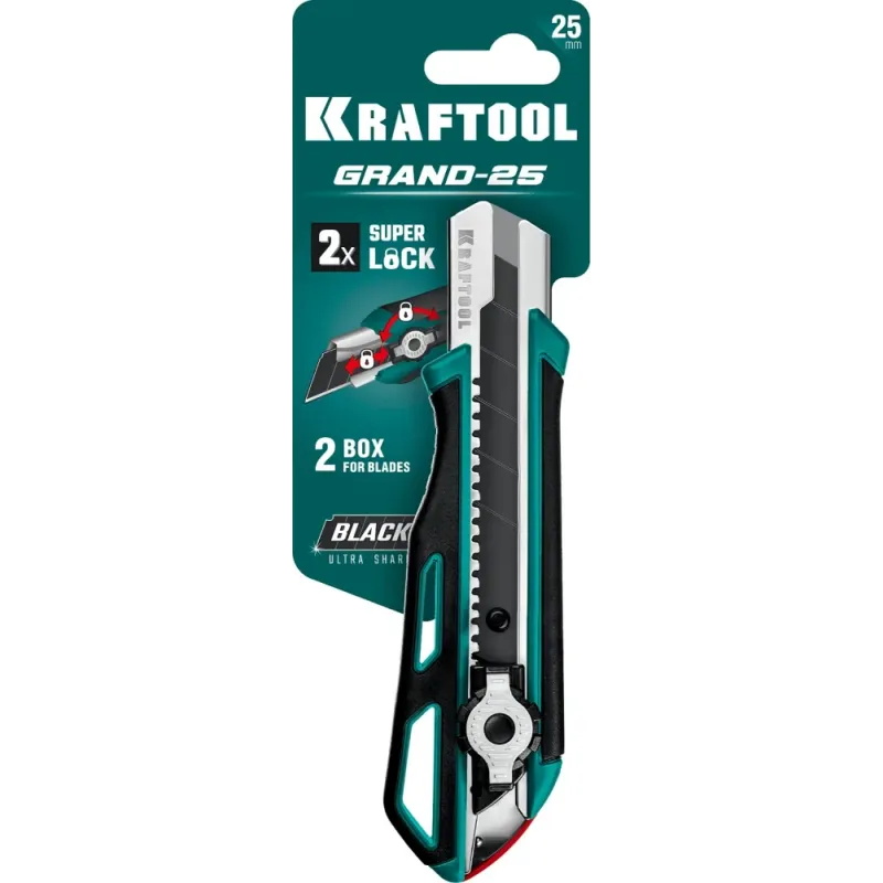KRAFTOOL Grand-25, 25 мм, нож с сегментированным лезвием (09190)