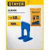 STAYER СВП TileFix, 1,0 мм, 100 шт, система выравнивания плитки ″ворота″ (33845-100)
