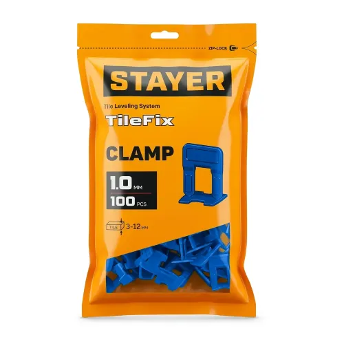 STAYER СВП TileFix, 1,0 мм, 100 шт, система выравнивания плитки ″ворота″ (33845-100)