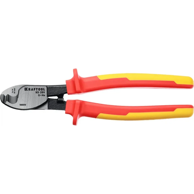 KRAFTOOL KS-20V, 1000 В, d 11мм, 200мм, диэлектрический кабелерез (23333-20V)