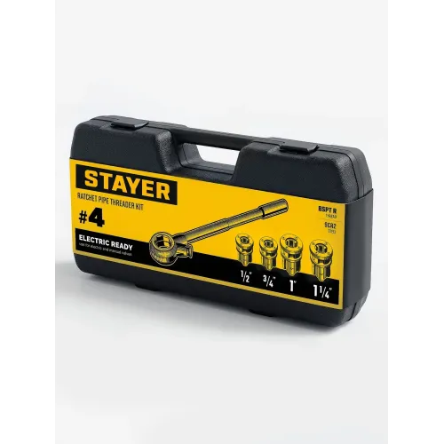 STAYER набор клуппов с трещоткой №4, Professional (28260-H4)