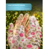GRINDA COMFORT, S (7), садовые перчатки с прозрачным полиуретановым покрытием, розовые, 13 класс (11291-S)