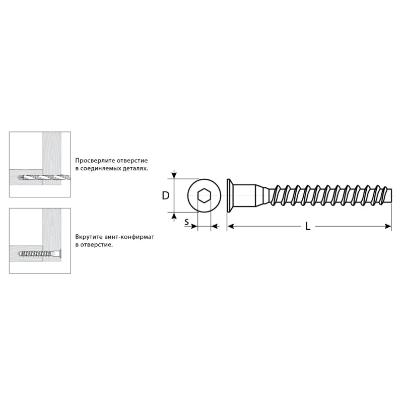 ЗУБР 7 x 50 мм, цинк, 2000 шт, винт-конфирмат (4-308050-70-050)