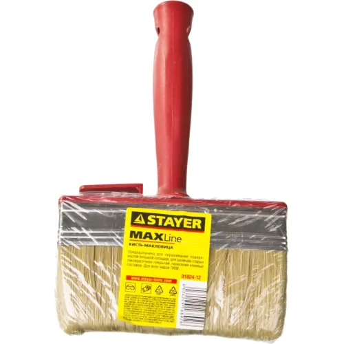 STAYER UNIVERSAL, 3 х 12 см, светлая щетина, пластмассовый корпус, все виды ЛКМ, макловица (01824-12)