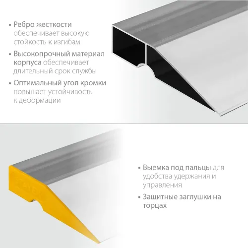 STAYER STABIL 2.5 м, правило алюминиевое, Professional (10723-2.5)