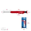 ЗУБР АСК красный, d 2,8 мм, HB, 6 сменных грифелей, автоматический карандаш (06311-3)