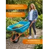 GRINDA GP-21, ударопрочный пластиковый кузов, 110 л, 180 кг, одноколесная, пневматическое колесо, тачка садовая PROLine (422408)