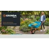 GRINDA GP-21, ударопрочный пластиковый кузов, 110 л, 180 кг, одноколесная, пневматическое колесо, тачка садовая PROLine (422408)