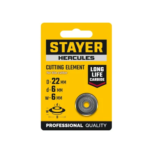STAYER 22х6х6 мм, на подшипнике, режущий ролик для ручных плиткорезов (3321-22)