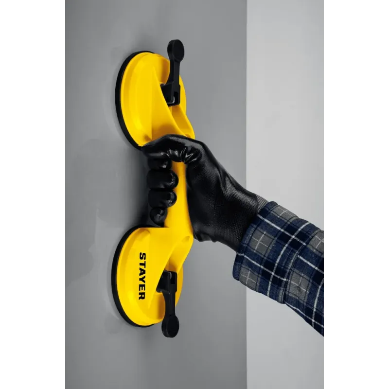 STAYER MAXLift, 80 кг, пластмассовый, двойной, стеклодомкрат на присоске (33718-2)