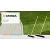 GRINDA EURO буковая колодка 40см, шлифованный черенок из берёзы 120см (d22мм) щетина 70мм, 5-рядная, уличная щётка с черенком (39251-400)