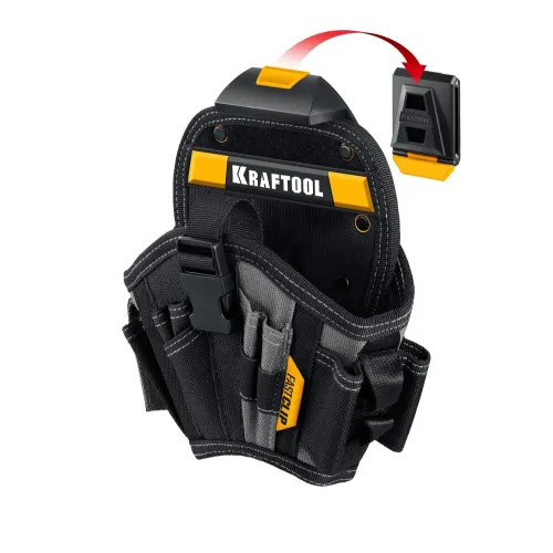 KRAFTOOL KH-17 кобура для шуруповерта с быстросъёмным креплением FastClip, большая (38768)