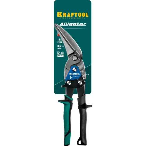 KRAFTOOL Alligator, 280 мм, правые усиленные ножницы по металлу с выносом (2328-RL)