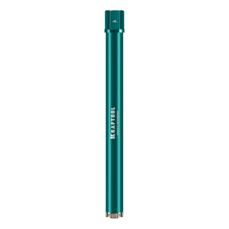 KRAFTOOL DIAMOND 42 мм (450 мм, 1 1/4″, лазерная сварка, сухое сверление с микроударом), алмазная коронка по железобетону (29825-042)