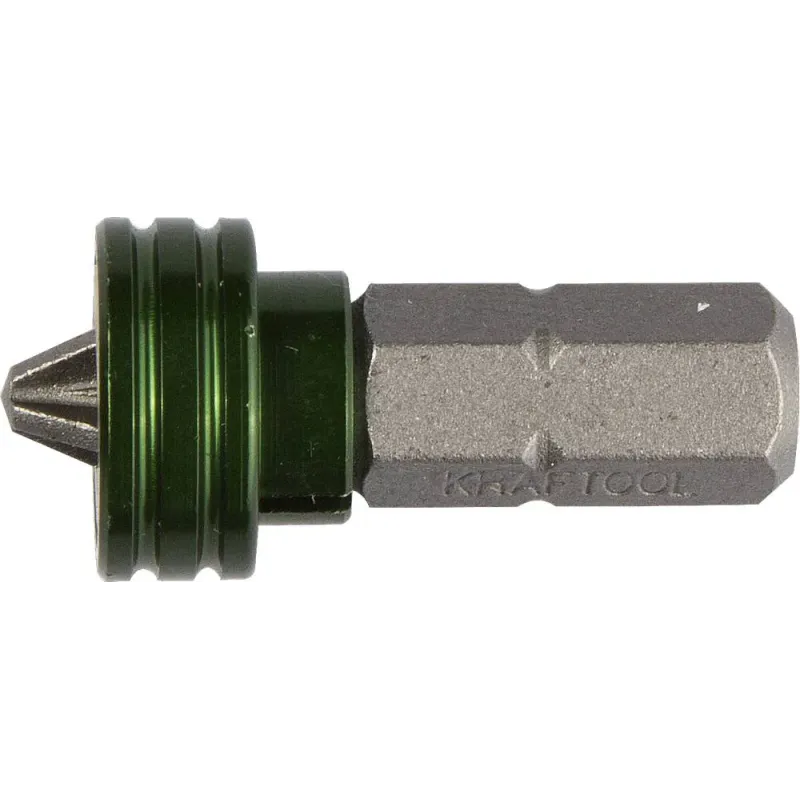 KRAFTOOL Magnet-X PH2, 25 мм, 1 шт, бита с магнитным держателем-ограничителем (26128-2-25-1)